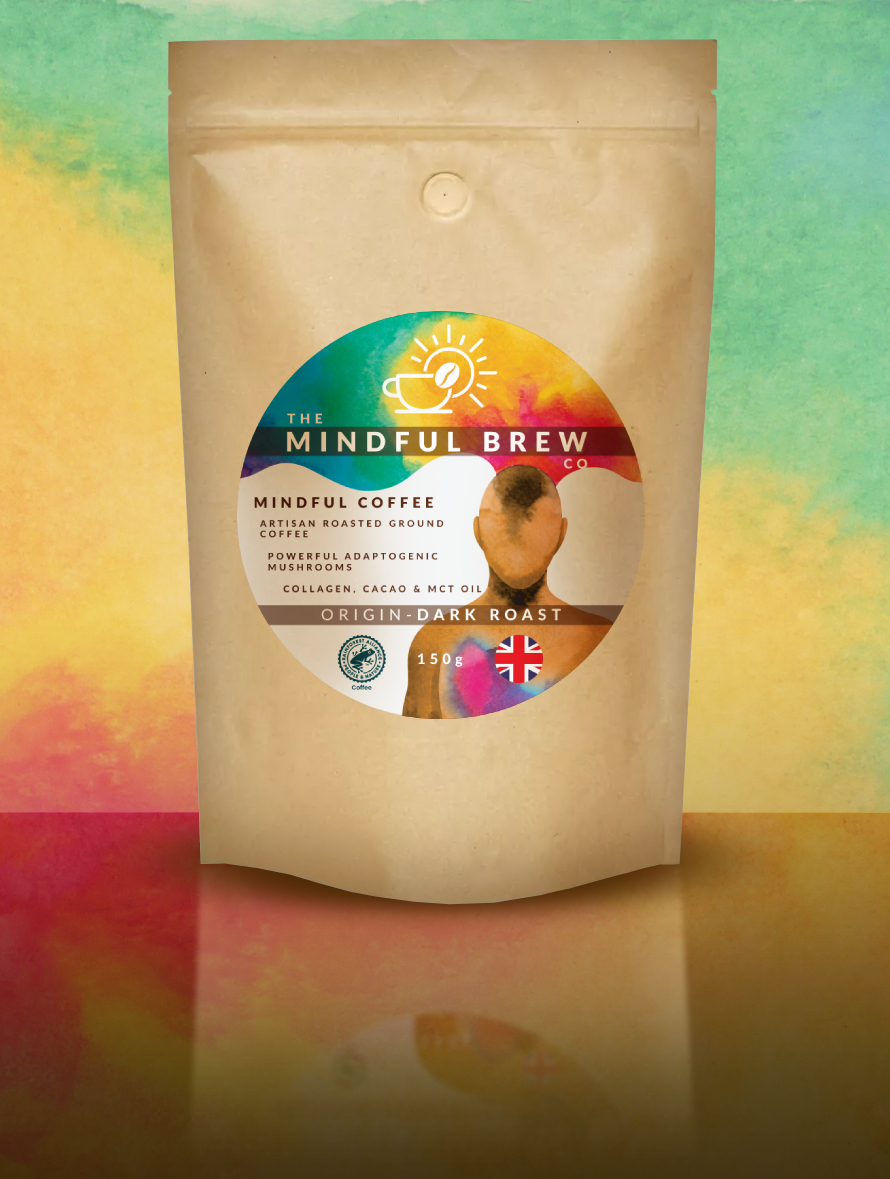 The Mindful Brew Co - Mindful Mushroom Coffee - Origin - Dark Roast - 150g